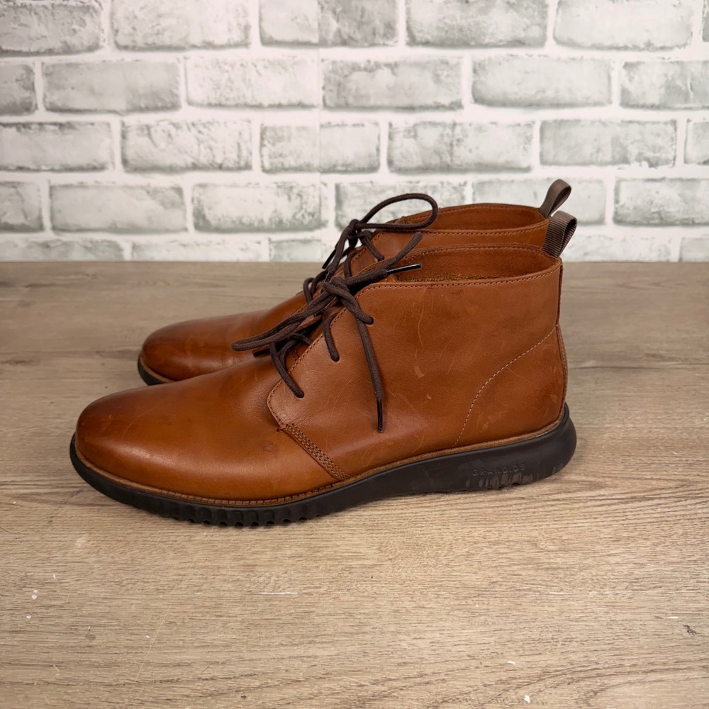 Cole Haan Zerogrand Chukka Boot Leather British Tan Mens 11.5